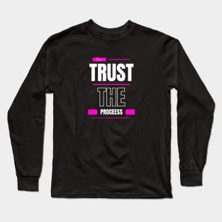 Colorful Trust The Process Christian Design Long Sleeve T-Shirt